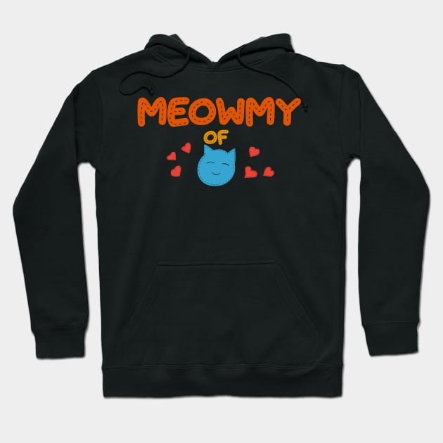 Meowmy of a boy Hoodie by Erena Samohai